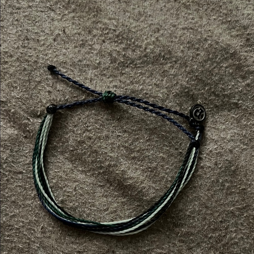 Pura Vida Black and Green Braided Bracelet